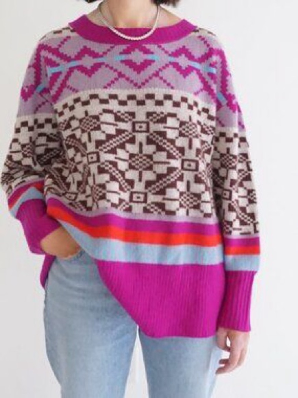 Free People Cashmere Sweater Let's Do Brunch size S Oversized